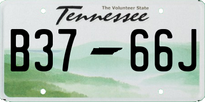 TN license plate B3766J