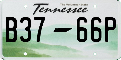 TN license plate B3766P