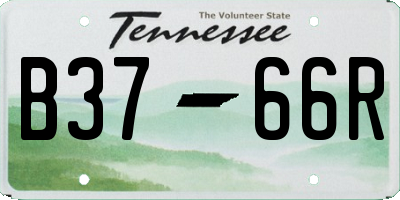 TN license plate B3766R