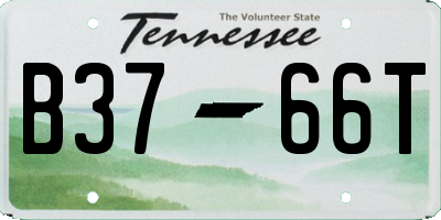 TN license plate B3766T