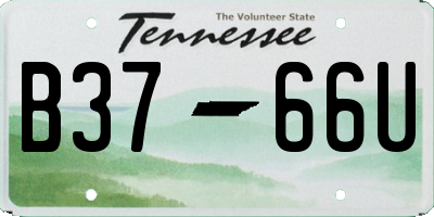 TN license plate B3766U