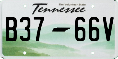 TN license plate B3766V