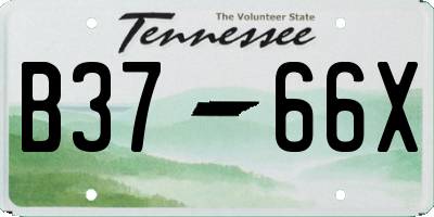 TN license plate B3766X