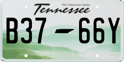 TN license plate B3766Y