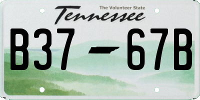TN license plate B3767B
