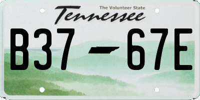 TN license plate B3767E