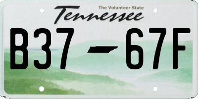 TN license plate B3767F