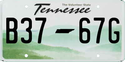 TN license plate B3767G