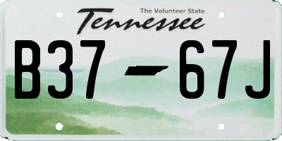 TN license plate B3767J