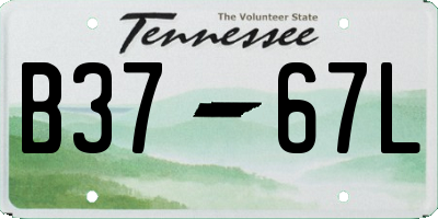 TN license plate B3767L