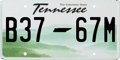 TN license plate B3767M