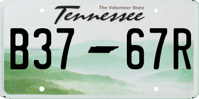 TN license plate B3767R