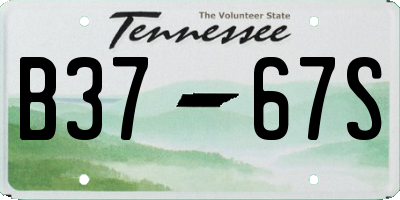 TN license plate B3767S