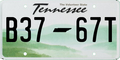 TN license plate B3767T