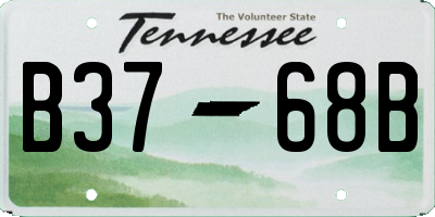 TN license plate B3768B