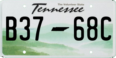 TN license plate B3768C