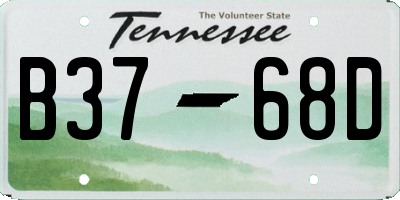 TN license plate B3768D
