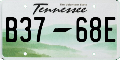TN license plate B3768E