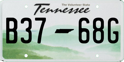 TN license plate B3768G