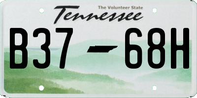 TN license plate B3768H
