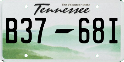 TN license plate B3768I