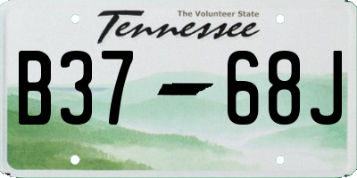 TN license plate B3768J