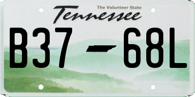 TN license plate B3768L