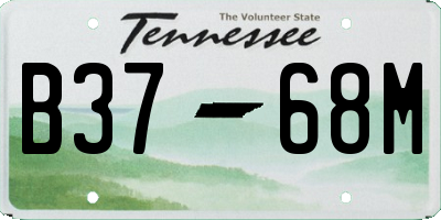 TN license plate B3768M