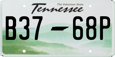 TN license plate B3768P
