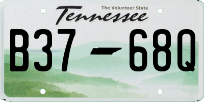 TN license plate B3768Q