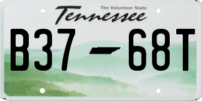 TN license plate B3768T