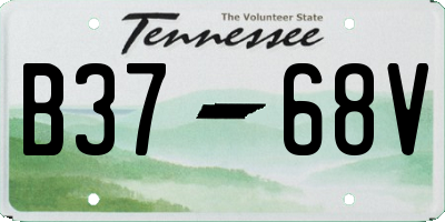 TN license plate B3768V