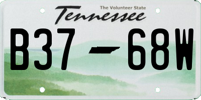 TN license plate B3768W