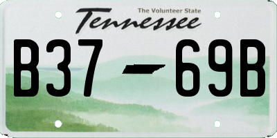 TN license plate B3769B