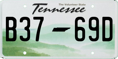 TN license plate B3769D