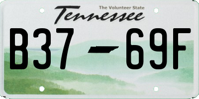 TN license plate B3769F