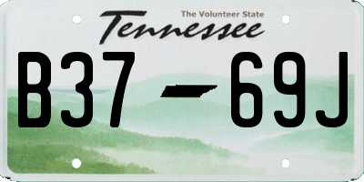 TN license plate B3769J