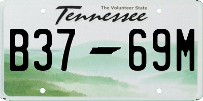 TN license plate B3769M