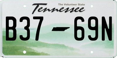 TN license plate B3769N