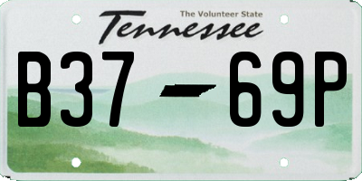 TN license plate B3769P