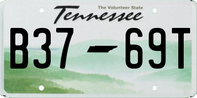 TN license plate B3769T