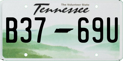 TN license plate B3769U