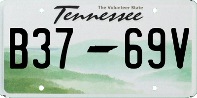TN license plate B3769V