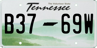 TN license plate B3769W