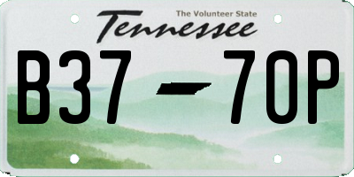 TN license plate B3770P