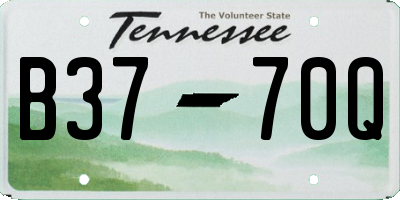 TN license plate B3770Q