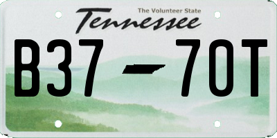 TN license plate B3770T