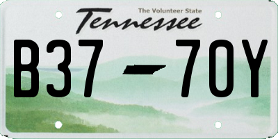 TN license plate B3770Y