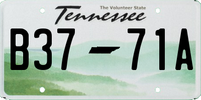 TN license plate B3771A