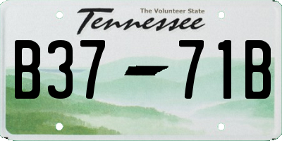TN license plate B3771B